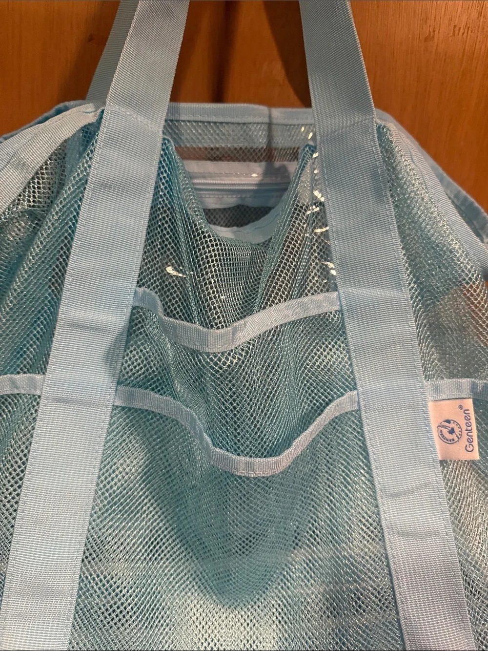 Light Blue Mesh Tote Organizer by